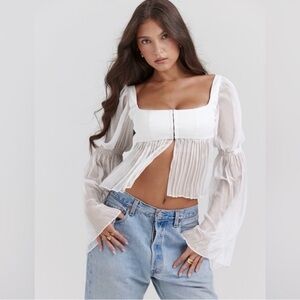 House of CB Lucie Long Sleeve White
Corset Top